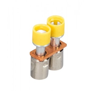 Соединительная перемычка IVB WKI4 - 6, Соединительная перемычка, 2 полюса, изолированная, винтовая, для клемм: WK/5-10 S/U цвет: желтый