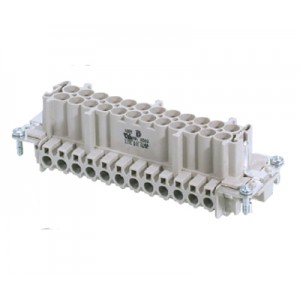 Вилочная контактная вставка 72.310.2453.0, Вилочная контактная вставка, винтовая фиксация, 24 полюса + PE, типоразмер 24B, 690V, 16A, сечение обслуживаемых проводников 0,5-2,5 мм кв, тип покрытия контактов: олово