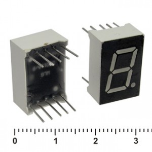 KEM-5101AR (RED), 1 разрядный индикатор 12,7мм/красный/ОК