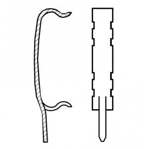 B65820B2001X000, Аксессуар для ферритов зажим стальной RM7