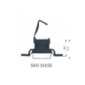 Монтажное основание SKN SH/35/F, Держатель шины 18 х 3 мм, пластик, черный