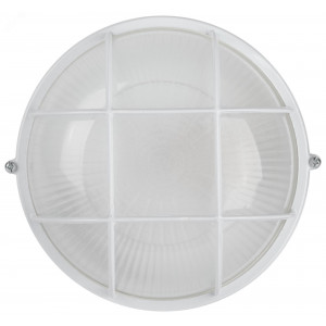 Светильник НБП 03-60-002 Акватермо алюминий/стекло решетка IP54 E27 max 60Вт D176 круг белый Б0048421