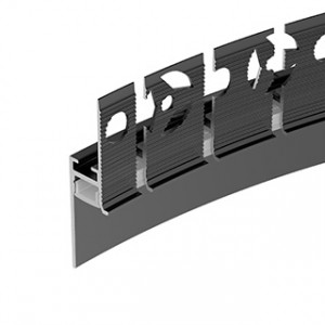 Профиль PLINTUS-FANTOM-BENT-H20-SIDE-2000 BLACK 043673, Алюминиевый встраиваемый гибкий профиль для светодиодных лент и линеек. Изгиб вправо/влево. Цвет - черный RAL9005 (порошковая окраска). Габаритные размеры (LхWхH): 2000x13.1x51,6 мм. Ширина площадки для ленты 8 мм. Экраны, заглушки и другие аксессуары при