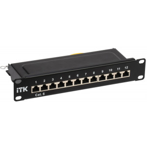 ITK 1U патч-панель кат.6 STP 12 портов 10