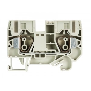 Проходная клемма WKFN 10/35, Проходная клемма, тип фиксации провода: пружинный, номинальное сечение: 10 мм кв., 57A, 800V, ширина: 10 мм, цвет: серый, тип монтажа: DIN35