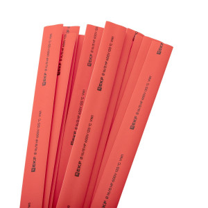 Термоусаживаемая трубка ТУТ нг 16/8 красная в отрезках по 1м PROxima tut-16-r-1m