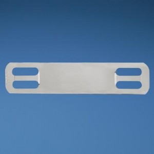 MMP172W38-C, Wire Identification MKR Plate 304 SS 4 Hole 1.7 x .38