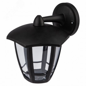 Светильник садово-парковый 6гран черный настенный вниз E27 IP44(У1) НБУ 07-40-004 «Дели 3» (8/96) Б0051188