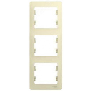 Рамка 3-м Glossa вертикал. беж. SE GSL000207