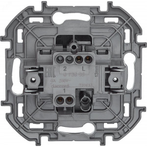Выключатель кнопочный Inspiria 6А 250В без фиксации НО/НЗ механизм антрацит Leg 673693