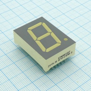SC10-21EWA, 1 разрядный индикатор 25,4мм/красный/625нм/4.7-16мкд/ОК