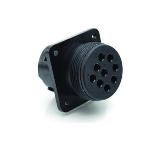 AHD10-9-1939PNR, Автомобильные разъемы 9P SQ FLANGE W/OUT SEAL