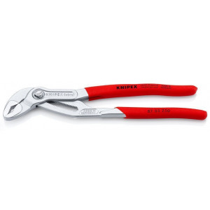 COBRA Клещи переставные, зев 50 мм, длина 250 мм, хром, обливные ручки, SB KN-8703250SB