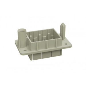 Держатель контактных вставок HPDF-03-F-1, Розеточная рамка, для 3 модулей, пластик