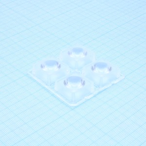 C13233_HB-2X2-M, Квадратная модуль линза 2x2 на 4 светодиода LG Innotek серии LEMWA33X, эфф=91%, 29°, 50x50мм H:8,5мм