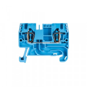 Проходная клемма WKFN 2,5 /35 BL, Проходная клемма, тип фиксации провода: пружинный, номинальное сечение: 2,5 мм кв., 24A, 800V, ширина: 5 мм, цвет: синий, тип монтажа: DIN35