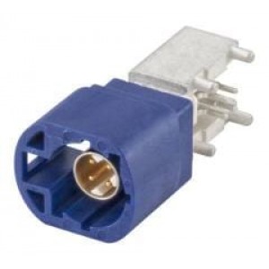 D4S20L-40MA5-C, РЧ соединители / Коаксиальные соединители Right Angle Plug PCB w/Housing T&R Blue