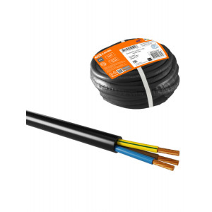 Провод ПВС 3х4 ГОСТ (10м), черный SQ0118-0317