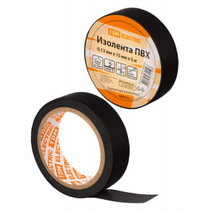 Изолента ПВХ 0,13х15мм Черная 5м SQ0526-0076