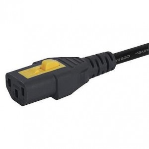 3-100-523, Кабели питания переменного тока BR Power Supply Cord with IEC Connecter c13, V-Lock, Straight, 5ft length Black