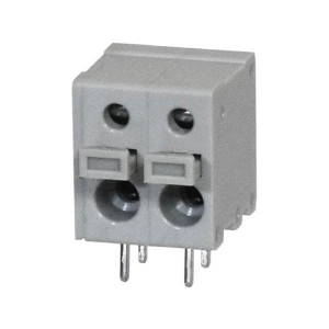 TBL009-500-02GY-2GY, Фиксированные клеммные колодки Terminal block, screwless, 5.00, Horizontal, 2, Gray w Gray Button