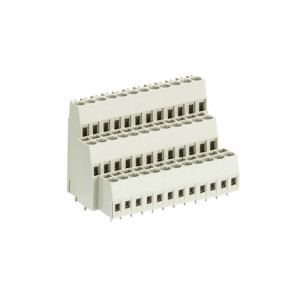 Клемма 8191 D/12/36 OB, Клемма, 3 этажа, горизонтальный подвод кабеля, на плату, шаг: 5.0 мм, 36 полюсов, фиксация провода винтовая, исполнение: с маркировкой, 300V, 16А, цвет: серый