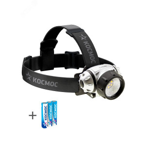 Фонарь налобный H19LED 1Вт XPE LED + 6 SMD LED 3хAAA/R03 KOC-H19-LED