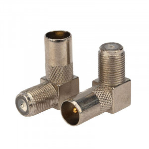 Переход гнездо F-штекер TV угловой (уп.50шт) 05-4311-4