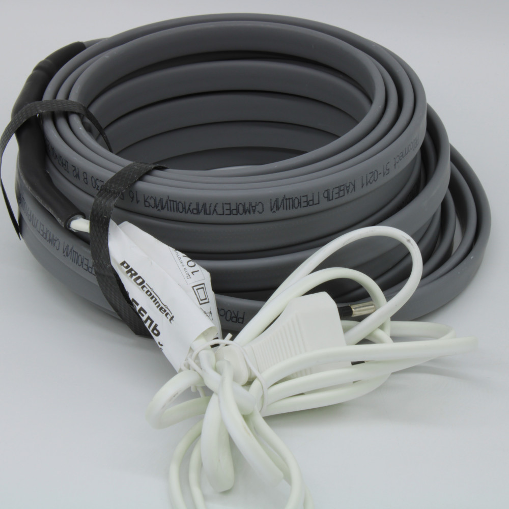 Изображение товара Кабель греющий саморегулирующийся 16Вт/м, на трубу, 10м/160Вт [51-0243]