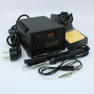 QUICK 967 ESD, Паяльная станция с регулировкой температуры 200-480°C, стабильность ±1°C, 60W, есть блокировка органов управления, жала 960 серии