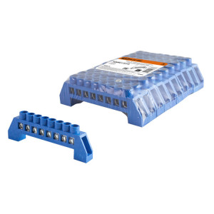 Шина "N" нулевая в изоляторе 6х9мм 8 групп никелированная SQ0801-0318