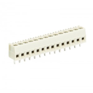 Клемма Wiecon 8593 / 14 OB, Клемма горизонтальный подвод кабеля, на плату, шаг: 3.5 мм, 14 полюсов, фиксация провода винтовая, исполнение: без маркировки, 300V, 10A, цвет: серый