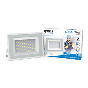 Прожектор светодиодный LED 70W 4900lm IP65 6500К белый 1/20 613120370