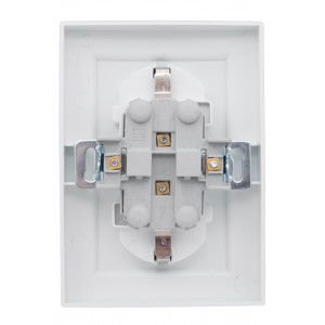 Розетка 2-м СП Минск 16А IP20 с заземл. защ. шторки бел. Basic ERR16-128-100