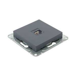 Механизм розетки RJ11, графит Эпика EKF UP1-SOG-RJ11