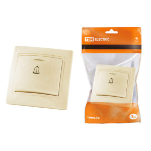 Кнопка звонковая с подсветкой 6А сл. кость "Таймыр" SQ1814-0110