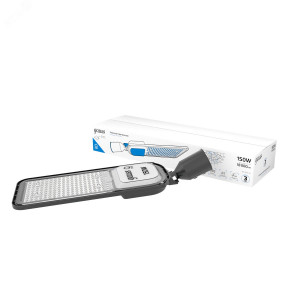 Светильник уличный Qplus 150W 18000lm 5000K 120-260V IP65 535*260*64мм черный КСС "Ш" LED 1/2 629535315
