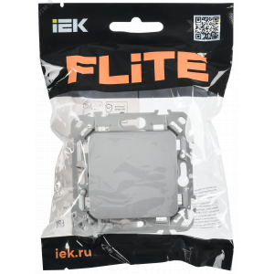 FLITE Выключатель 1-клавишный 10А ВС11-1-0-ФлА алюминий IEK FI-V10-0-10-1-K47