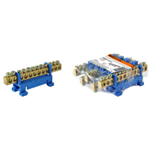 Шина "N" нулевая с изолятором на DIN-рейку 6x9мм стойка мал. 12 групп SQ0801-0014