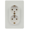 Розетка 7-205-01 Style двойная с заземлением 2X2P+E Schuko, 16А-250В, IP20, СУ, белый1шт Б0060621