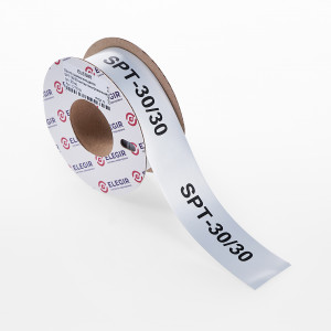 Лента самоклеющаяся  SPT-30/30 металлизированная (уп. 20 м), 1273030, Лента, для изготовления шильдов, обозначения светосигнальной арматуры, кнопок и переключателей, ширина ленты 30 мм, цвет матовый алюминий, для принтера: RT200, RT230, в упаковке 20 п.м.