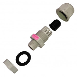 Каб.Ввод с клапаном M12L-NBR пластик, Кабельный ввод, M12х1,5, с клапаном выравнивания давления, диапазон обслуживаемых кабелей 4 - 8 мм, пластик, цвет черный