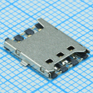 SIM8051-6-0-14-01-A, Разъем нано SIM карты тип Push-Pull