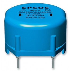 B82723A2102N001, Дроссель синфазный сдвоенный 27мГн 10кГц 1A 750мОм по постоянному току монтаж  отверстие автомобильного применения коробка