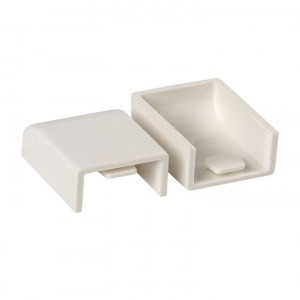 Заглушка (20х10) (4 шт) белая EKF-Plast