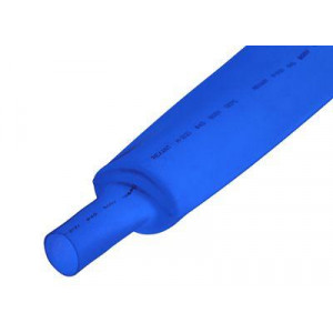 Трубка термоусадочная ТУТ нг 40,0/20,0 синяя, термоусаживаемая трубка в метровой нарезке, не поддерживает горение