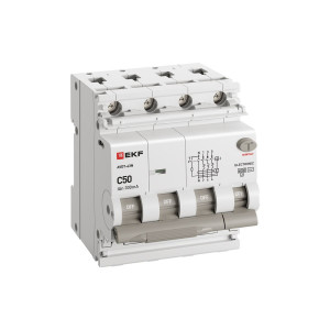 Автоматический выключатель дифференциального тока АВДТ-63N 3P+N 50А 300мА характеристика C тип AC электронный 6кА PROXIMA EKF D63N46E50C300