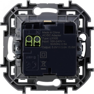 Зарядное устройство с двумя USB разьемами A C 240В/5В 3000мА INSPIRIA слоновая кость 673761