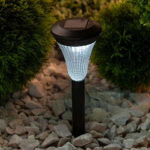 SL-PL31 ЭРА Садовый светильник на солнечной батарее, пластик, черный, 31 см (48/864)(кр.1шт) [Б0007507]