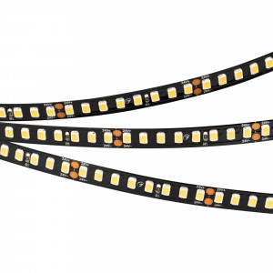 Лента RT-A160-BLACK-8mm 24V Warm3000 (12 W/m, IP20, 2835, 5m) 029426(2), Светодиодная лента RT-A160, открытая. Светодиоды 2835, 160 шт/м (800 шт на 5 м), черная плата, ширина 8 мм, скотч 3M. Цвет ТЁПЛЫЙ 3000 K, цветопередача CRI>85, угол 120°. Питание 24V, мощность 12 Вт/м (60 Вт на 5 м). Размеры 5000x8x1.5 мм. Мин. отрезок 50